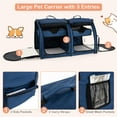 thumbnail image 6 of Demi Bonn 40” Soft-Sided Portable Dual Compartment Pet Carrier, Cat Carrier Condo with 2 Removable Hammocks, Blue, 6 of 9
