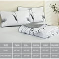 thumbnail image 6 of 3 Pieces Grey White Floral King Size Bedspread Bed Cover Quilt Gray Boho Farmhouse Bedding Set, 6 of 6