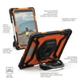 thumbnail image 3 of UAG iPad 10.2" 9th/8th Gen 2020-2021 Case w/Built-in Screen Protector, Kickstand, Hand Strap Rugged Transparent Clear Military Grade Protective Cover Plasma Orange/Black, 3 of 9