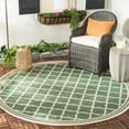 thumbnail image 2 of SAFAVIEH Indoor Outdoor BHS121Y Beach House Green / Creme Rug, 2 of 9