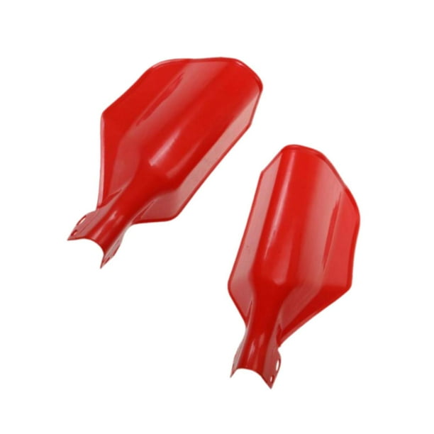 2 protectores de manos para motocicleta de 20 mm para manillar de motocicleta, protección para las manos, reparación de viento. Rojo