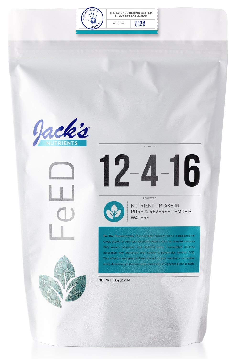 Jack's Nutrients FeEd 12416 RO Pure Water Fertilizer