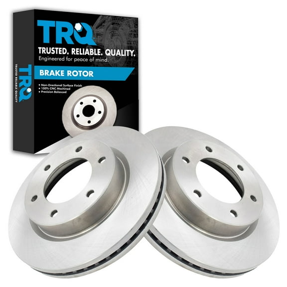 TRQ Front Brake Rotors Set Vented Fits Select 2021 Ford Bronco 2019-2021 Ranger