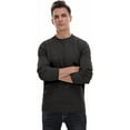 thumbnail image 4 of Puztloy Men's Sweater Crewneck Pullover Long Sleeve Lightweight Knit Soft Casual with Ribbing Edge Pullover Sweaters Dark Grey, 4 of 6
