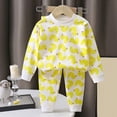 thumbnail image 2 of TOWED22 Boys Clothes Boy Outfits 2-Piece Long Sleeve Sweatshirt Tops and Pants Fall Winter Outfits Set Size:0-9 M,Color:Yellow, 2 of 5