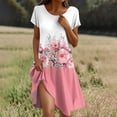 thumbnail image 4 of Summer Dresses for Women Boho Beach Dress Sleeveless Sundresses with Pockets Casual Loose Tank Tshirt Sun Dress, 4 of 5
