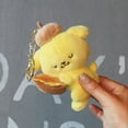 thumbnail image 4 of LLavero de Hello Kitty Sanrio Melody Kuromi, llaveros de felpa, colgante de pompón Cinnamoroll, Purin, juguetes para niños, regalos, 4 of 5