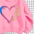 thumbnail image 5 of Ohufall 1-10 Years Kids Girls Sweatshirts Hooded Heart Print Long Sleeve Top Casual Loose Comfy Fashion Sweatshirt, 5 of 6