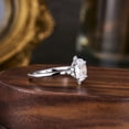 thumbnail image 4 of 10K White Gold Oval Shape Moissanite Cubic Zirconia Engagement Ring for Women, 4 of 5