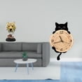 thumbnail image 2 of Escultura de cabeza de tigre, reloj de pared, estatua de mesa, silueta de gato, resina MDF, adorno silencioso que no hace , adecuado para regala, 2 of 8