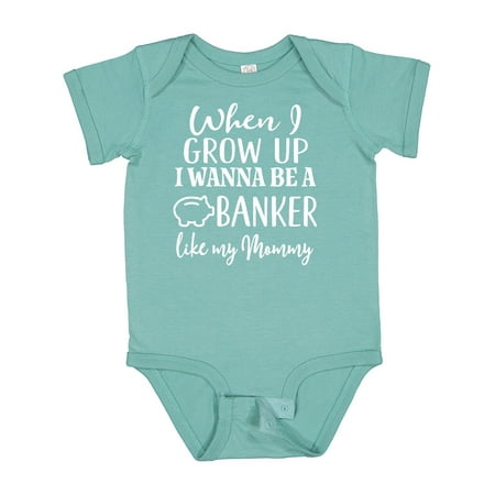 

Inktastic Banker Like Mommy Future Job Gift Baby Boy or Baby Girl Bodysuit