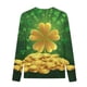 thumbnail image 4 of Blusas y camisas de manga larga con cuello redondo y estampado de San Patricio para niños, blusa informal de manga larga con cuello redondo, blusa de poliéster para niñas, 4 of 4