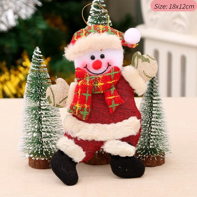 Adornos navideños de Feliz Año Nuevo, decoraciones de árbol de Navidad, regalo de bricolaje, colgante de árbol de muñeco de nieve de Papá Noel para fiesta en casa