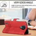 thumbnail image 3 of For Moto E7Power Wallet Phone Case Durable PU Leather Flip Cover-Red, 3 of 3
