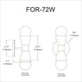 thumbnail image 2 of Dainolite - Fortuna - 2 Light Wall Sconce-Matte Black Finish-Matte Black, 2 of 3
