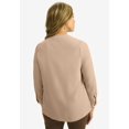 thumbnail image 4 of Jessica London Women's Plus Size Button-Front Chest Pocket Blouse, 4 of 4
