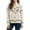 White, variant on Bibifish Womens Cardigan Sweater Fair Isle Style Turtleneck Knit Cardigan Button Front Winter Cold Weather Daily Wear Warm Classic Cardigan