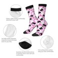 thumbnail image 3 of Vsdgher Pink Girl Halloween Crew Socks for Men & Women, Breathable Casual Athletic Ankle Socks, 3 of 6