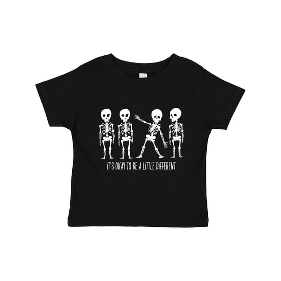 Inktastic It's Okay to Be a Little Different Skeletons Boys or Girls Toddler T-Shirt