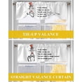 thumbnail image 6 of Cute Cats Wear Red Hats Tie Up Valances Curtain, Adjustable Kitchen Healing Words to My Children Valances for Windows Decor, Rod Pocket Short Curtains Set for Bedroom/Bathroom, 54"x18", 6 of 8