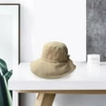 thumbnail image 3 of Women Fisherman Hat Japanese Style Anti-UV Drawstring Adjustable Head Circumstance Sun Hat Daily Headwear, 3 of 7