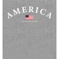 thumbnail image 2 of Americana American Flag Heather Gray Adult Crew Neck Long Sleeve Tee-Medium, 2 of 3