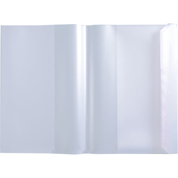MIAOBLOSSOM Clear Slip On Book Covers, Waterproof Anti-Stain Plastic Sleeves for Notebook Novel Bible Documents, Transparent, 21x33cm, 20 Pack
