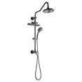 thumbnail image 6 of FORNO ACQUA AcquaFALL Shower, Matte Black Finish, Overhead Rainfall Shower, 7 Way Diverter, Handheld Shower Head, Body Jets, 1.8 GPM Flow Rate, 6 of 15
