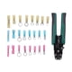 thumbnail image 4 of Kit de herramientas de engarce de casquillos para conectores de cables eléctricos aislados, engarce de trinquete autoajustable para AWG 22–10, 4 of 12