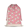 thumbnail image 3 of Christmas Bags Drawstring,Pink Christmas Santa Pattern Large Xmas Christmas Gift Bags,Reusable for Xmas and New Year Party Favors and Supplies,27.6" X 19.7", 3 of 6