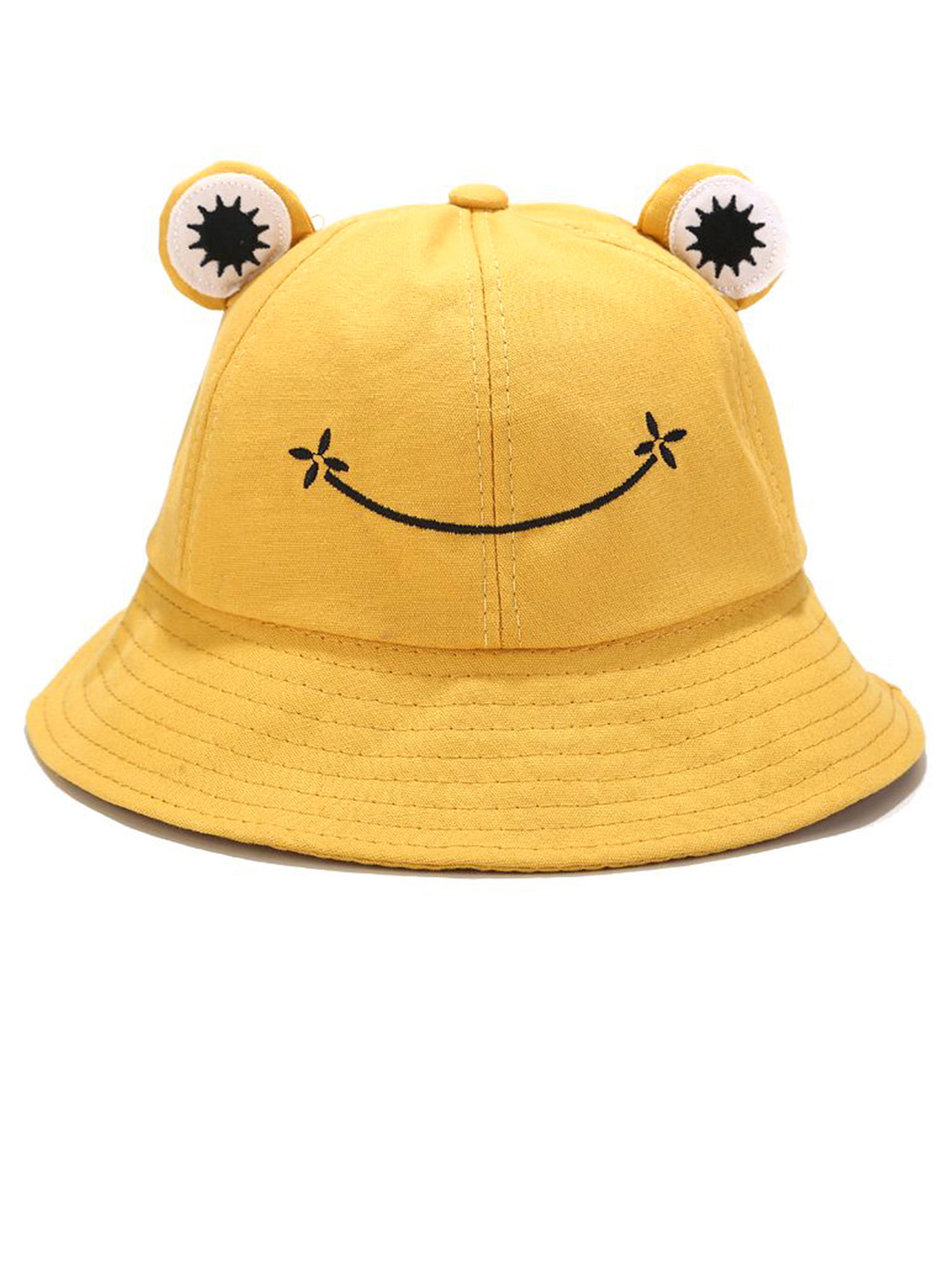 Kids Cotton Bucket Hat Reversible Sun Hat Foldable Beach Cap With Adjustable Ch 