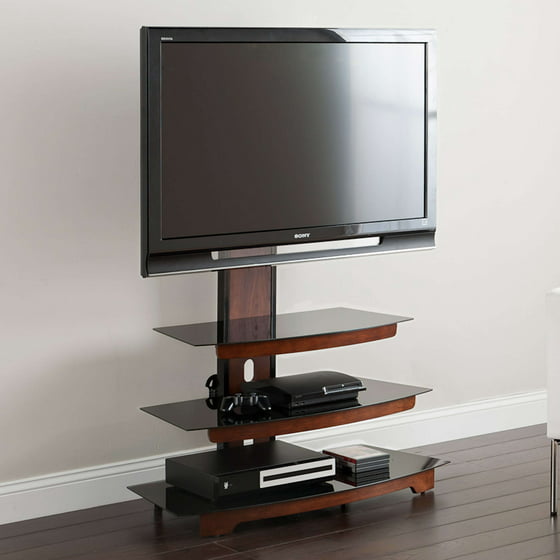 Whalen 3 Tier Cherry Brown Flat Panel Tv Stand For Tvs Up To 50