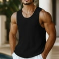 thumbnail image 1 of pstuiky Camiseta sin mangas para hombre, Camiseta de tirantes vintage de color liso para hombre, estilo casual, deportiva, transpirable, con cuello redondo Camisas de hombre m, 1 of 8