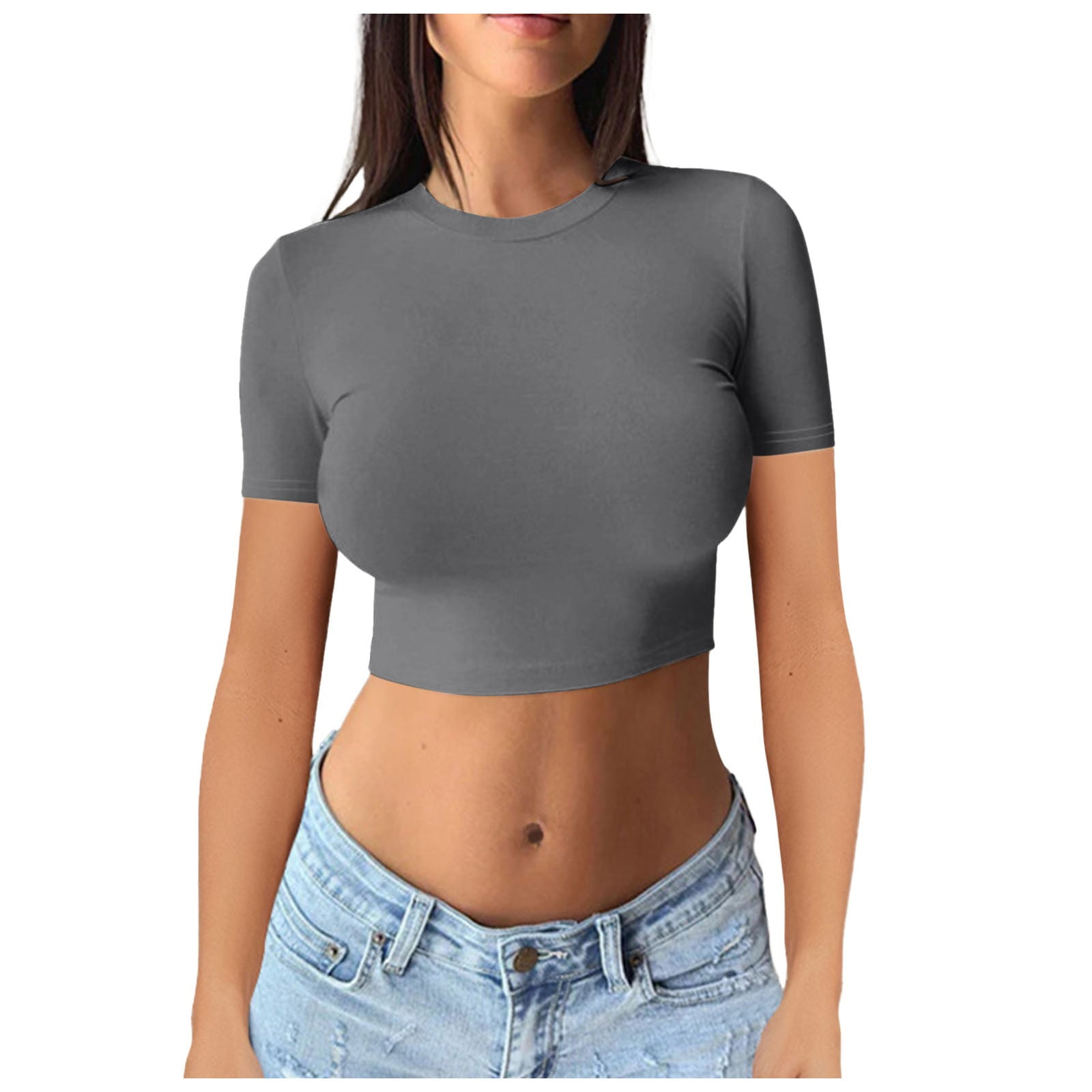 T-shirt Plissé Col Rond Manches Courtes Enfant - Tunique Ample Confortable Rouge 9-10 Ans