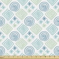 thumbnail image 1 of Abstract Upholstery Fabric by the Yard, Hand Drawn Like Square and Circular Swirls Scribble in Pastel Tones, Decorative Fabric for DIY and Home Accents, Cadet Blue and Pale Green by Ambesonne, 1 of 5