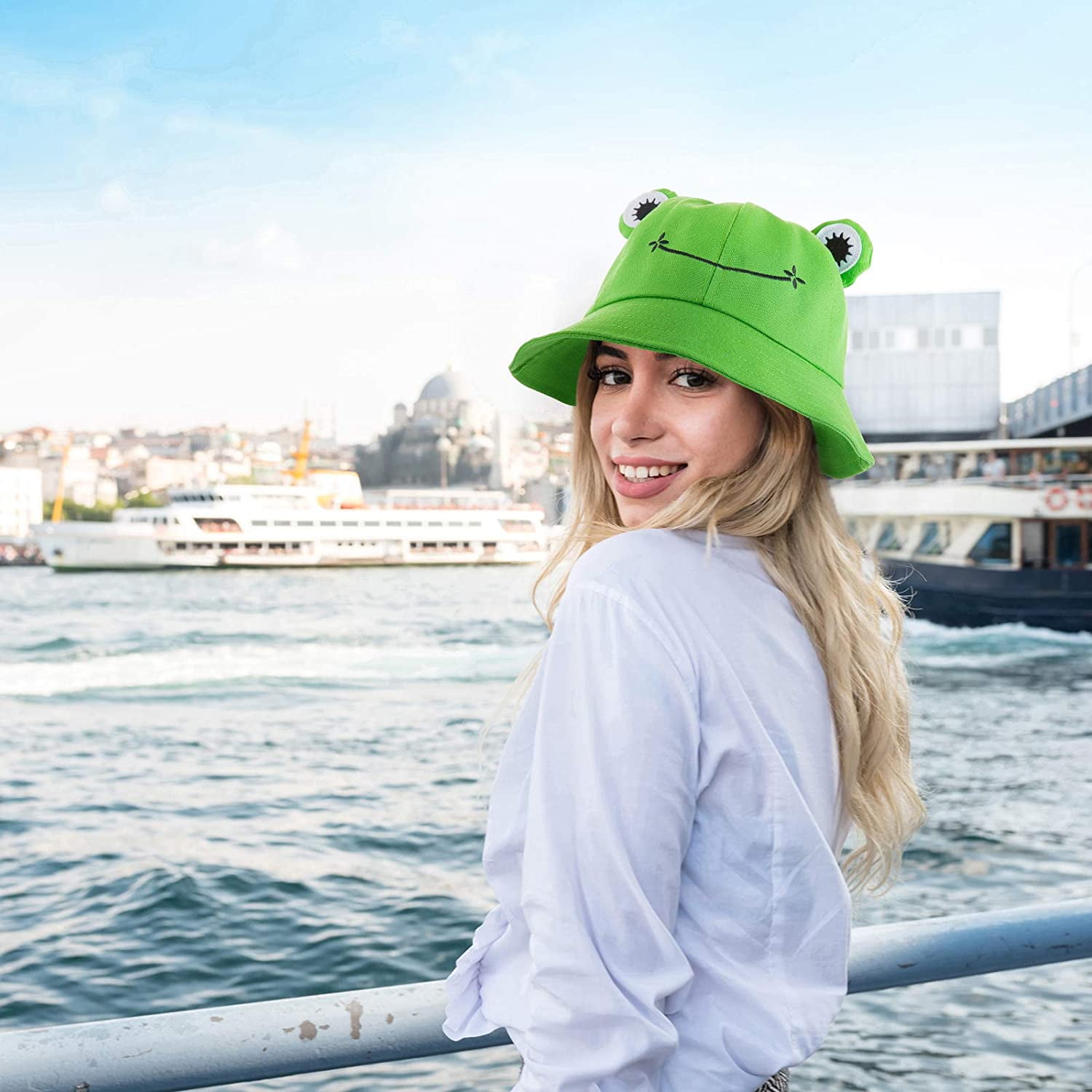 2 Pieces Frog Bucket Hat Cute Fisherman 
