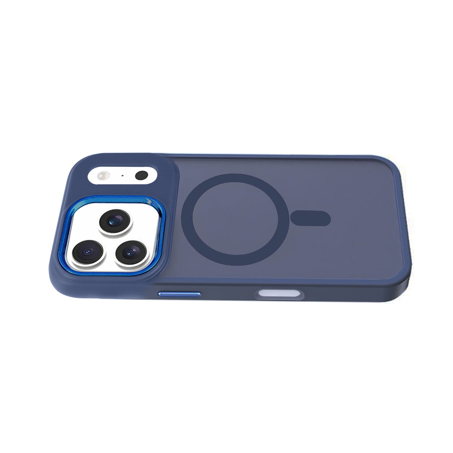 Matte Finish Magnetic Charging Case for iPhone 17 Pro Max - Navy Blue