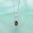 thumbnail image 4 of Starchenie Infinity Teardrop Pendant Necklace for Women 925 Sterling Silver Birthstone August Peridot Jewelry, 4 of 7