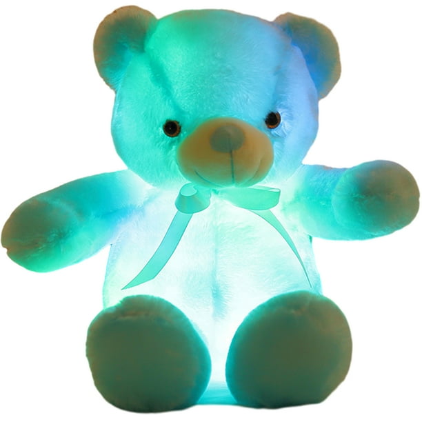 30cm Animal relleno delicado lindo oso resplandor suave muñeca peluda para novia niños