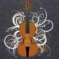 thumbnail image 3 of CafePress - Violin Swirls (For Dark Colours) - Mens Hooded Shirt, 3 of 3