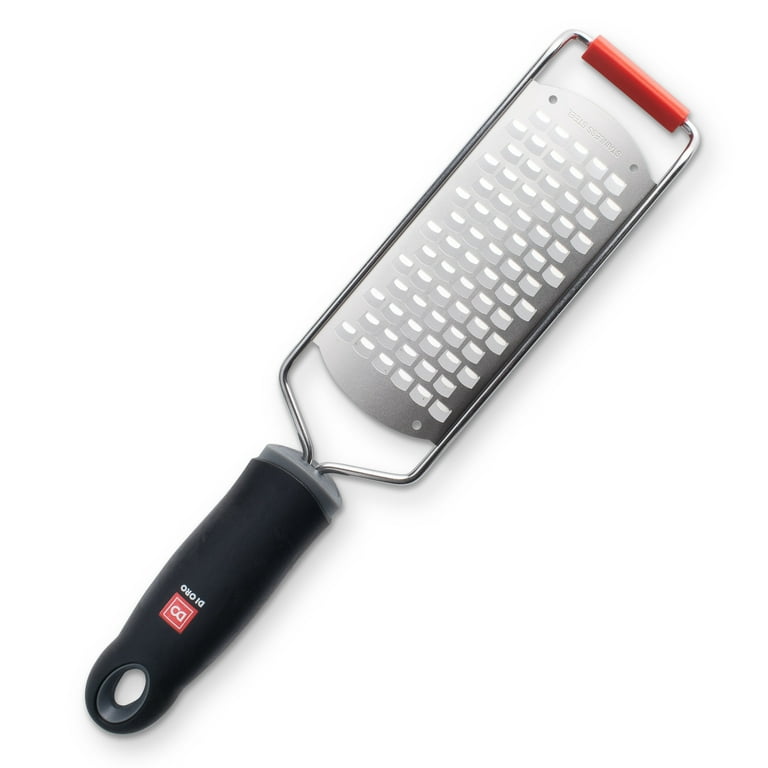 DI ORO Stainless Steel Handheld Cheese Grater – Comfort Non-Slip Handle and  Razor Sharp Blades – Easily Grates All Types of Cheeses, Fruits,  Vegetables, and More – Dishwasher Safe Easy to Clean 