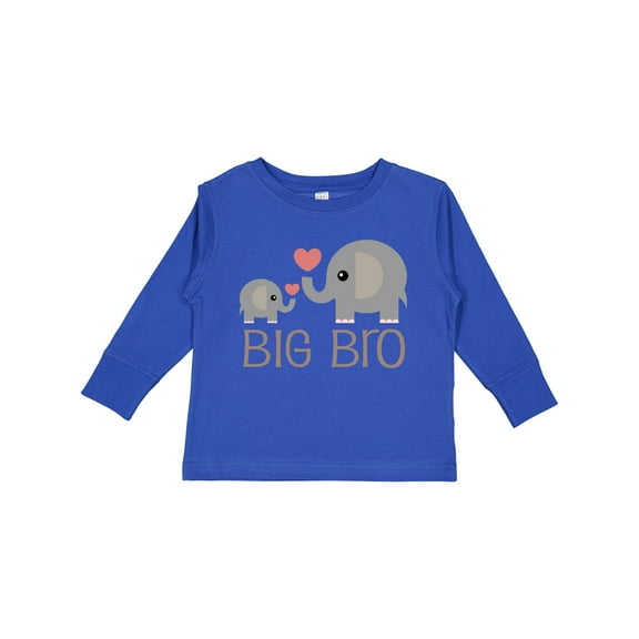 Inktastic Big Bro Boys Elephant Brother Announcement Boys Long Sleeve Toddler T-Shirt