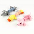 thumbnail image 3 of Farfi Pet Puppy Chew Squeaker Squeaky Plush Sound Piggy Elephant Duck Ball Dog Toys (Elephant), 3 of 13