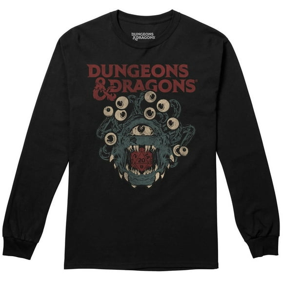 Dungeons & Dragons Mens Beholder Die Long-Sleeved T-Shirt