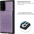 thumbnail image 5 of for Galaxy S20 FE Wallet Case with RFID Blocking Card Holder for Girls Women,PU Leather Magnetic Buttons Portrait Stand Wrist Strap Case for Samsung Galaxy S20 FE 5G 6.5",Mandala Purple, 5 of 14