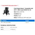 thumbnail image 2 of Front Engine Mount - Compatible with 2019 - 2022 ES350 3.5L V6 2020 2021, 2 of 2