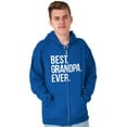 thumbnail image 5 of Best Grandpa Ever Grandfather Poppop Zip Hoodie Sweatshirt Men Brisco Brands S, 5 of 6