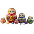 thumbnail image 4 of 10 Pieces Creative Russian Nesting Dolls Matryoshka Dolls For Decor Birthday Gift Ornaments Collection Rojo Hugo Muñecas de anidación, 4 of 10