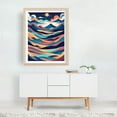 thumbnail image 3 of Woven Peaks and Sunset Waves - Painting Abstract Geometric Modern Art Minimalist Sunset Unframed Wall Art Print 30 x 40 inches, 3 of 4
