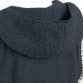 thumbnail image 5 of Women's Fuzzy Fleece Vest Oversized Sleeveless Sherpa Jacket Casual Lightweight Hooded Outerwear with Pockets Navy S, 5 of 9